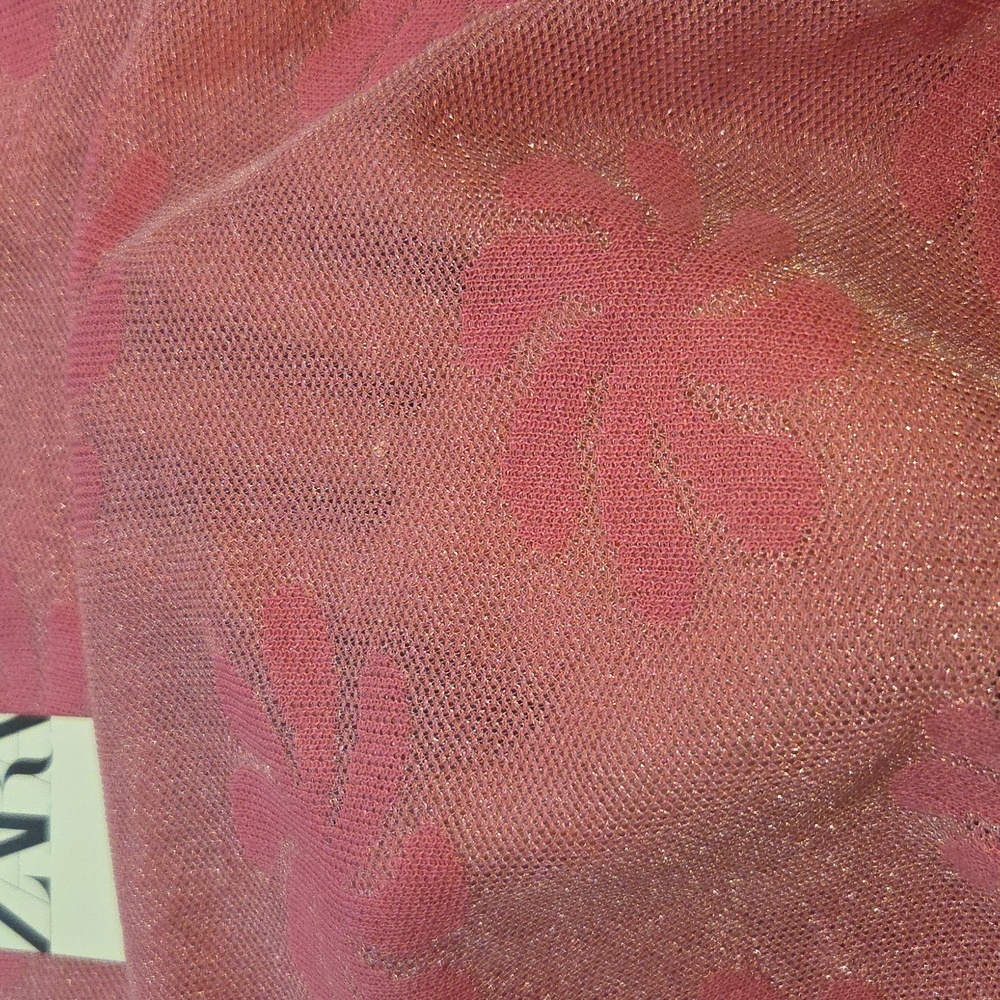 NWT-  Zara Pink Floral Sweatshirt - Picture 10 of 10